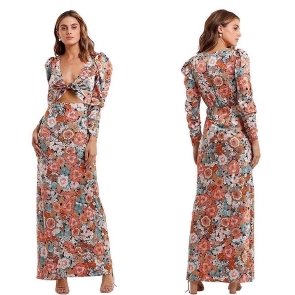 For Love & Lemons Polly Floral Maxi Dress